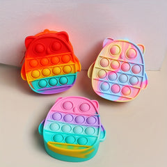 Rainbow Owl Silicone Coin Purse for Girls