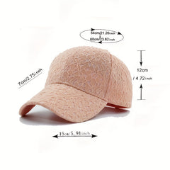 Solid Lace Baseball Cap Lightweight Women Embroidery Baseball Cap