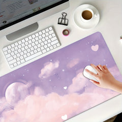 Purple Cloud Landscape Large Gaming Mouse Pad for Office Use