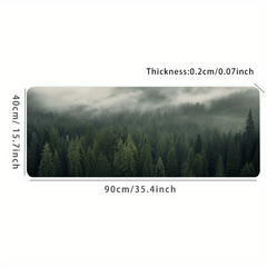 XXL Mouse Pad Foggy Green Forest Mouse Mat