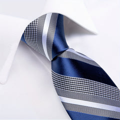 DiBanGu Formal Striped Necktie Set Gift For Men Wedding Tie Business