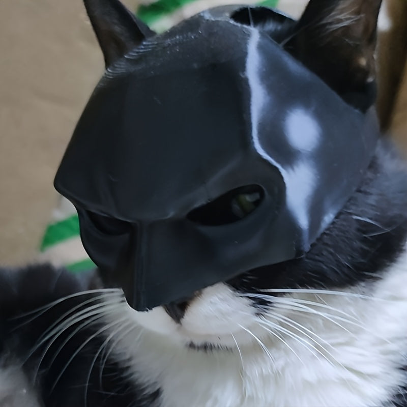Funny Bat Shaped Pet Cat Helmet Mask Trickster Cat Photo Prop PVC Material