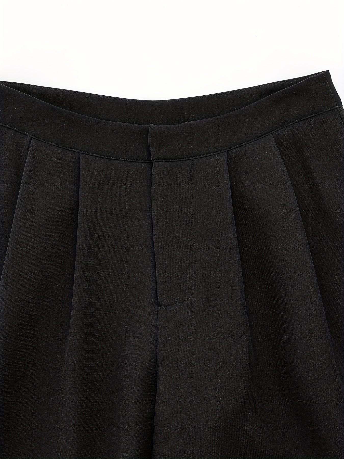 Solid Wide Leg Ruched Pants for Spring & Summer