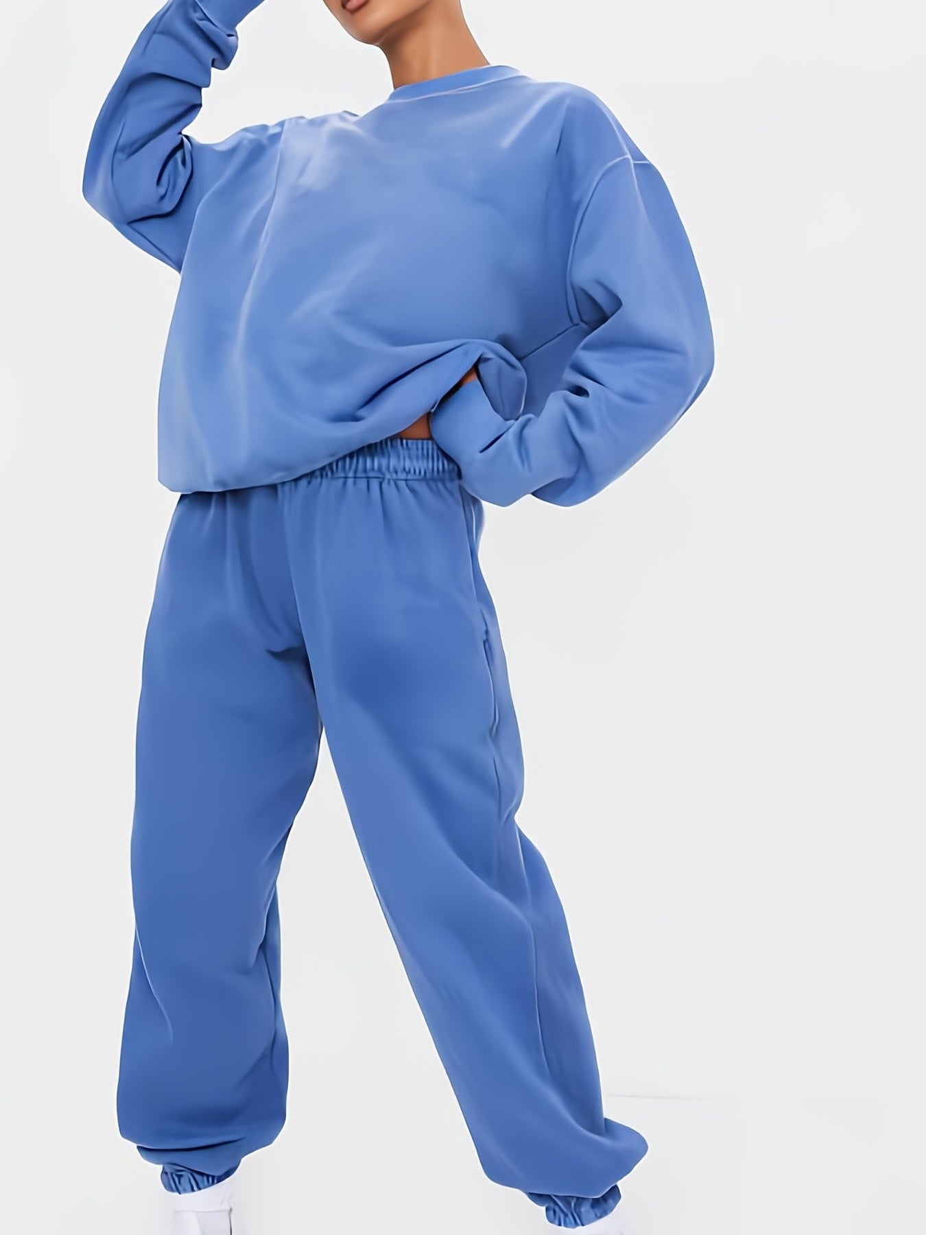 Solid Long Sleeve Top & Joggers Set