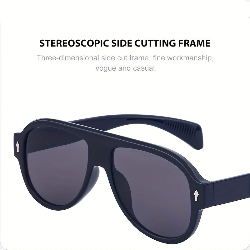 Men's Large Frame UV Resistant Sunglasses Leopard Print Beach Sunglasses