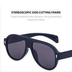 Men's Large Frame UV Resistant Sunglasses Leopard Print Beach Sunglasses