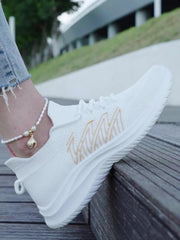 Women's Slip-On Running Shoes Breathable Elastic Casual Sneakers
