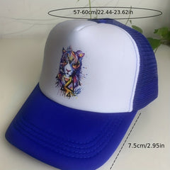 Unisex Cat Series Embroidered Baseball Cap for Outdoor Sport
