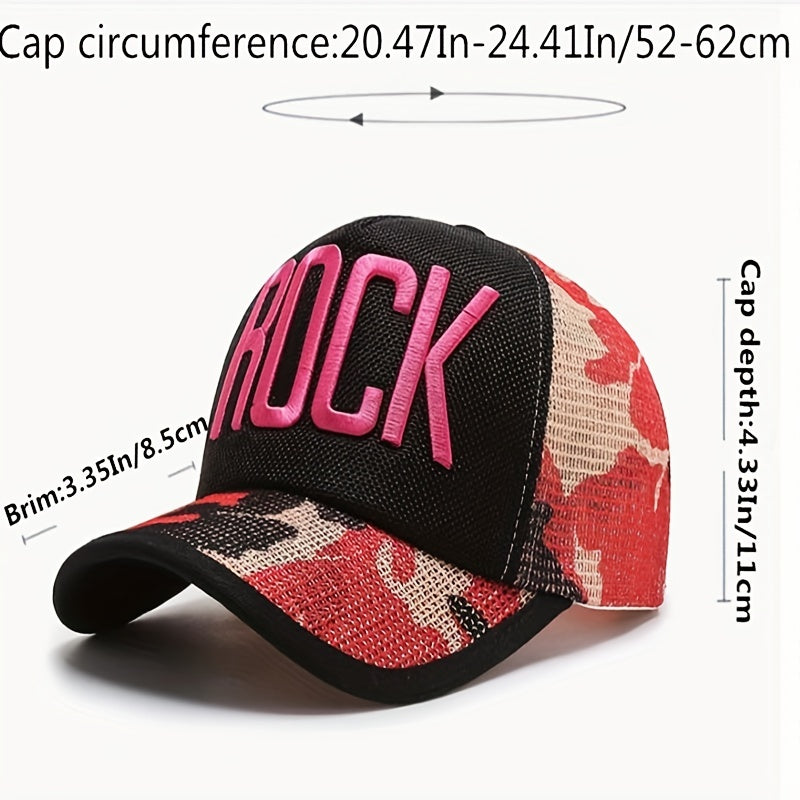 Men's Hip Hop Embroidered Baseball Cap Summer Mesh Couple Cap