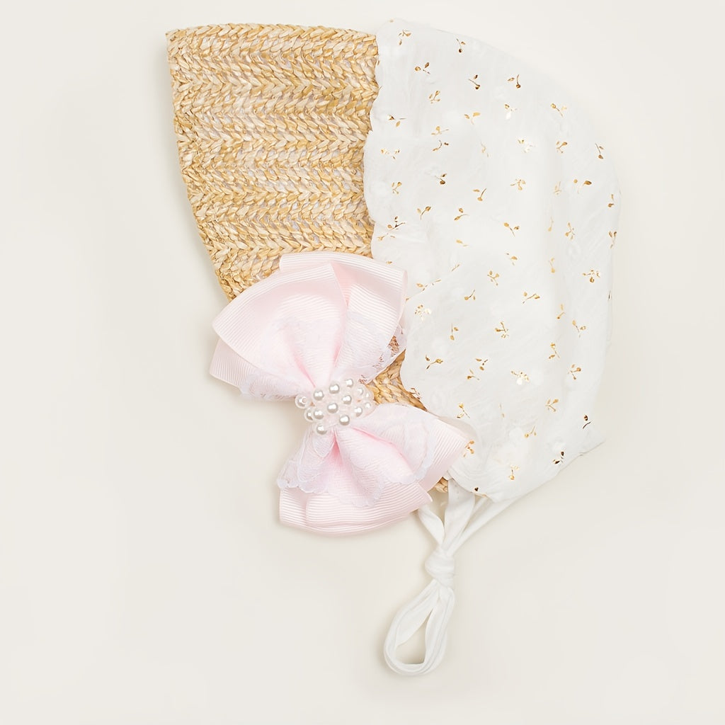 1pc Baby Lace Breathable Sun Hat Summer Thin Sweet And Princess Hat