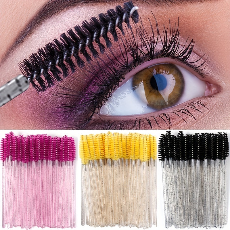 30pcs Crystal Mascara Wands Eyelash Extensions Makeup Applicators