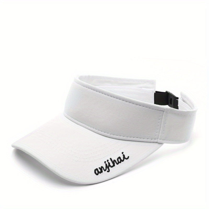 Men's Letter Embroidery Curved Eaves Sun Hat