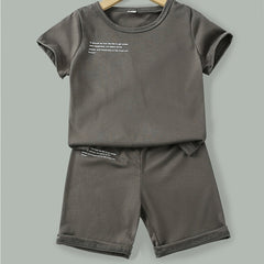 Boys Summer Letter Outfit Shorts & T-shirt Set