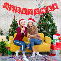 Christmas Pull Flag Fishtail Pull Flag Xmas Decoration