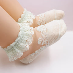 Summer Girl Socks Ruffle Socks For Little Girl Kids Lace Flower Princess