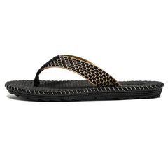 Men's Lightweight Knit Flip Flops for Summer Beach Comfort
