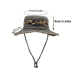 Casual Vintage Men's Fisherman Hat Big Brim Outdoor Sun Hat