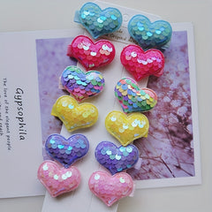 12pcs Crown Star Decoration Hair Clips Sequin Hairpin