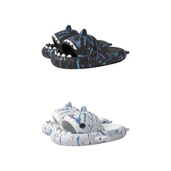 Cyber Punk Shark Slippers Cloud Slides Lightweight Non Slip Shoes