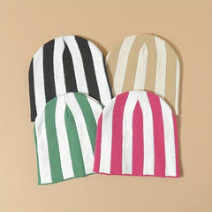 Y2K Striped Woolen Hat for Men and Women