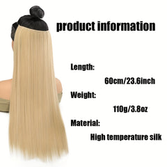 Straight Hair Extensions Wig with Invisible Fish Line for Adjustable Size