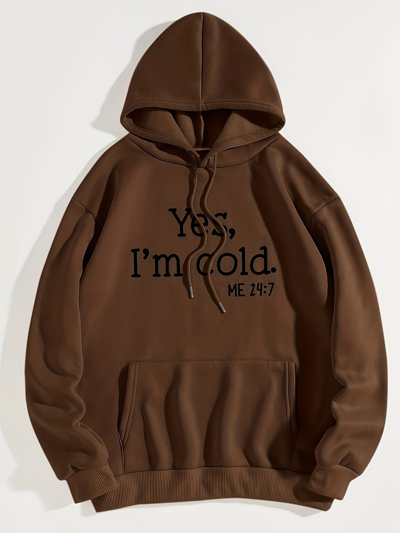 Cold Letter Graphic Hoodies Long Sleeve Pullover Tee Shirt Women's Clothing