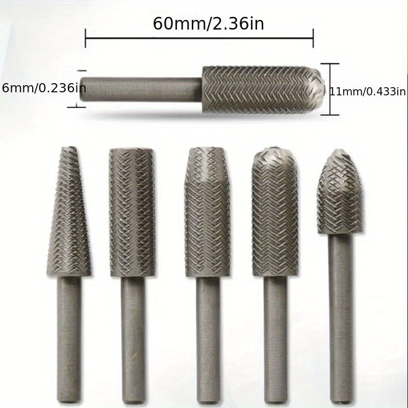 5pcs Rotating Grinding Head for Precision Grinding Tasks