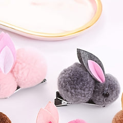 Plush Rabbit Hair Clip for Kids