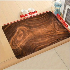 Vintage Wood Print Kitchen Rug Soft Anti Fatigue Waterproof Non Slip Mat