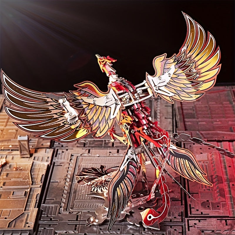 Bathing Fire Phoenix 3D Metal Assembly Model Puzzle