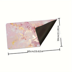 Marble Pattern Rubber Large Non Slip Mouse Pad for Office Home Computer Desk