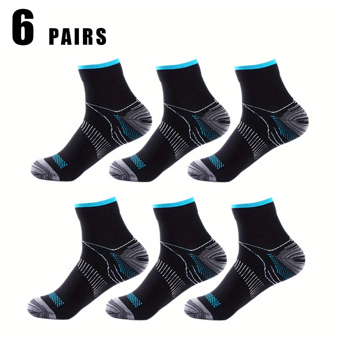 Men's Mid Crew Sport Socks - Moisture Wicking and Comfortable