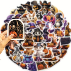 50 Pcs Halloween Animal Stickers Waterproof Vinyl Sea Wildlife Stickers