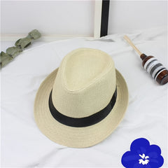 Boys Casual Wide Brim Braided Hat