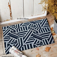 Durable Abstract Welcome Doormat Front Door Outdoor Entrance Mat