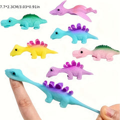 Mini Dinosaur Finger Slingshot Toys - Colorful Prank Fun for Classmates