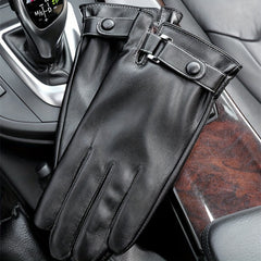 Men's Touch Screen Leather Winter Gloves