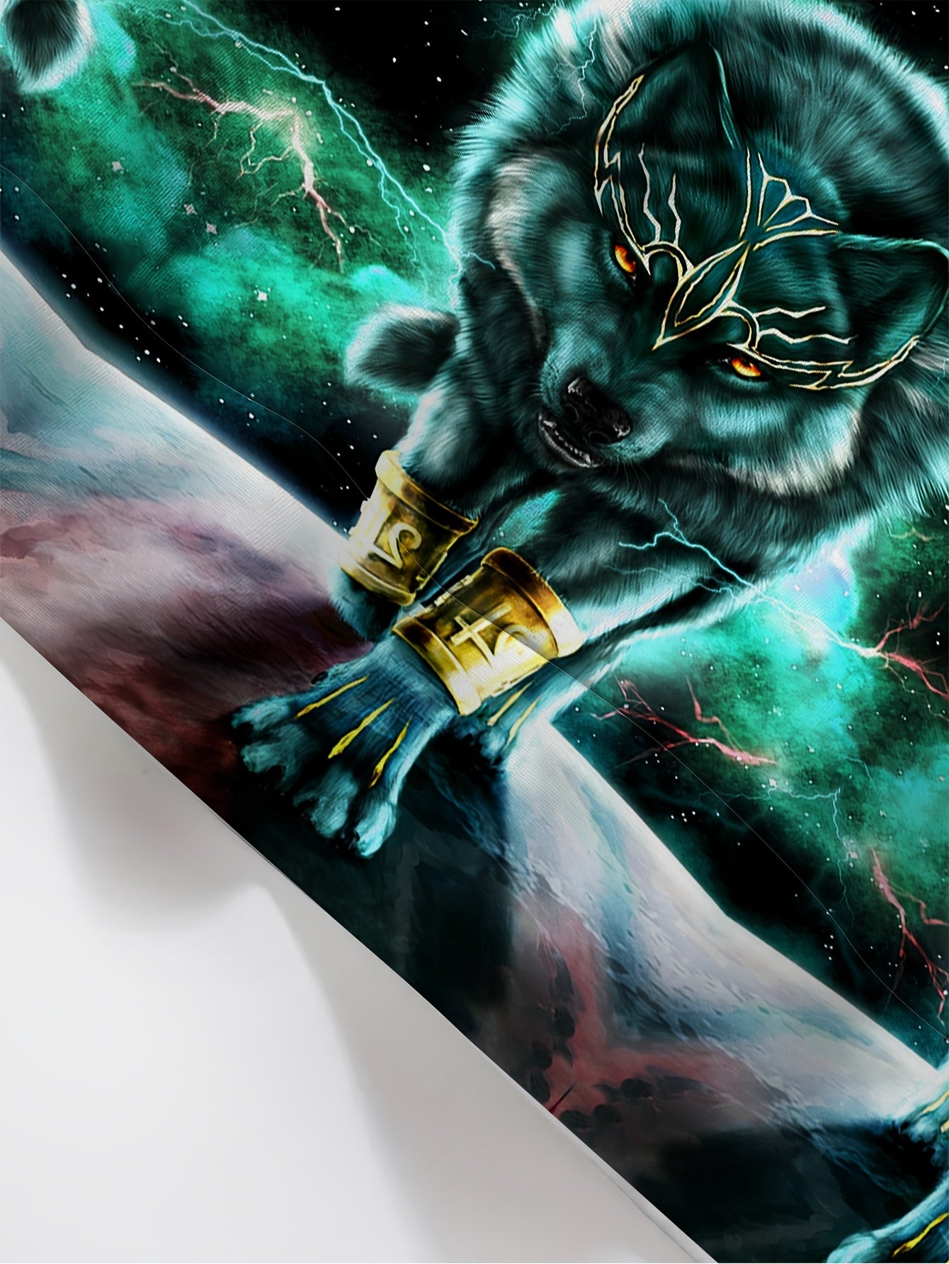 Men's Wolf 3D Print Hoodie Graphic Pullover for Autumn Winter