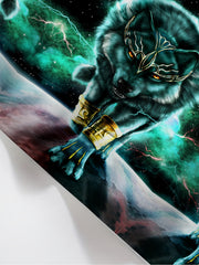 Men's Wolf 3D Print Hoodie Graphic Pullover for Autumn Winter