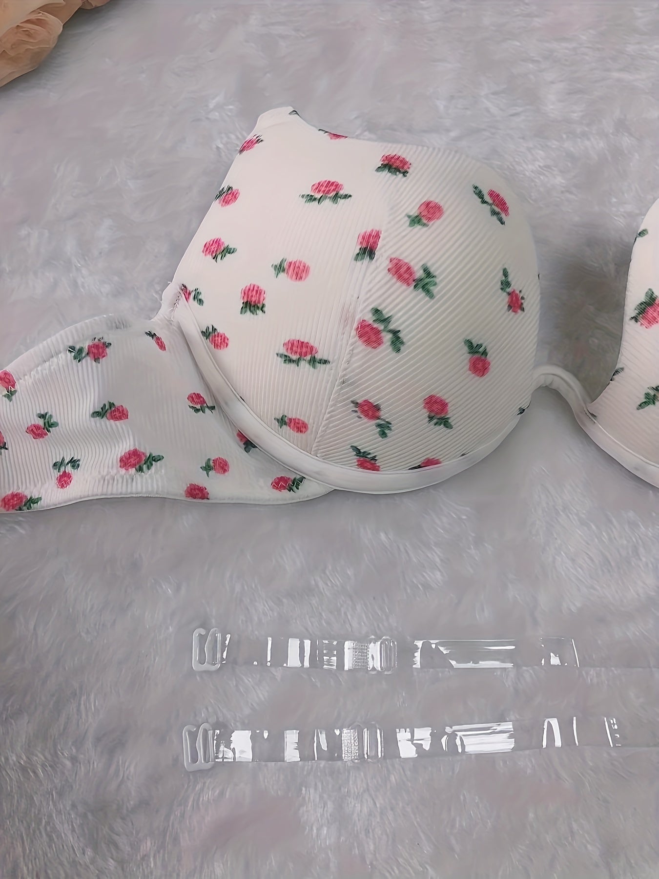 Floral Print Push-Up Bra Women's Lingerie