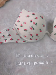 Floral Print Push-Up Bra Women's Lingerie