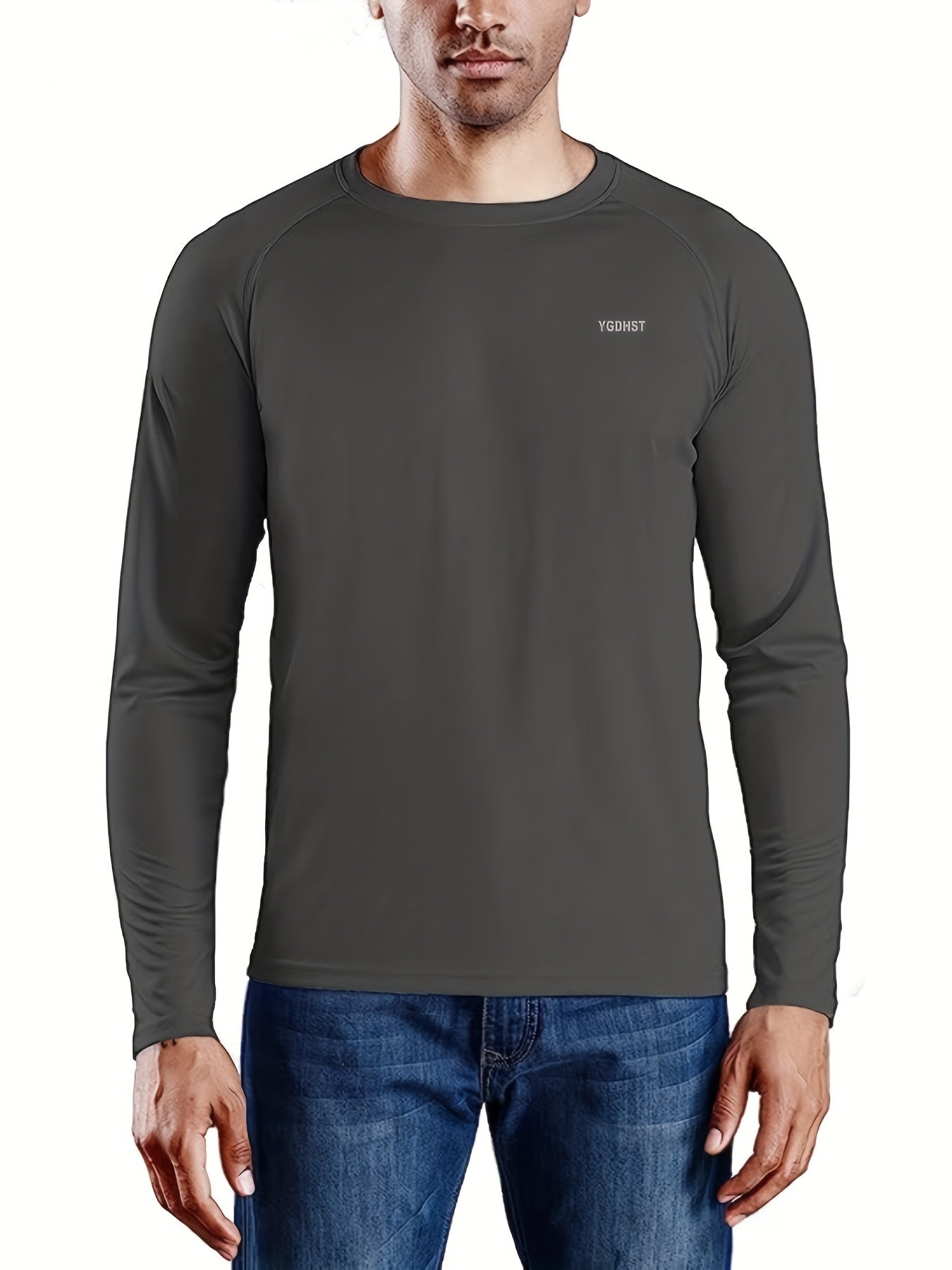 Men's Quick Dry Long Sleeve Rash Guard UPF 50 Sun Protection Shirt