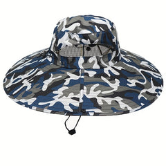 Camouflage Sun Hat Boonie Hat Mesh Breathable Adjustable Outdoor Fishing Bucket