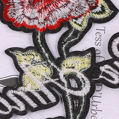 2pcs Flower & Letter Embroidered Patches Girls Hat DIY Iron on Cloth Accessory