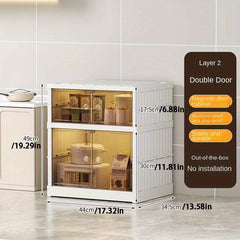 Kitchen Storage Cabinet Layer Storage Rack Microwave Oven Dish
