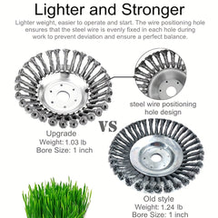 Universal Grass Trimmer Head Steel Wire Wheel Brush Disc Garden Trimmer Heads