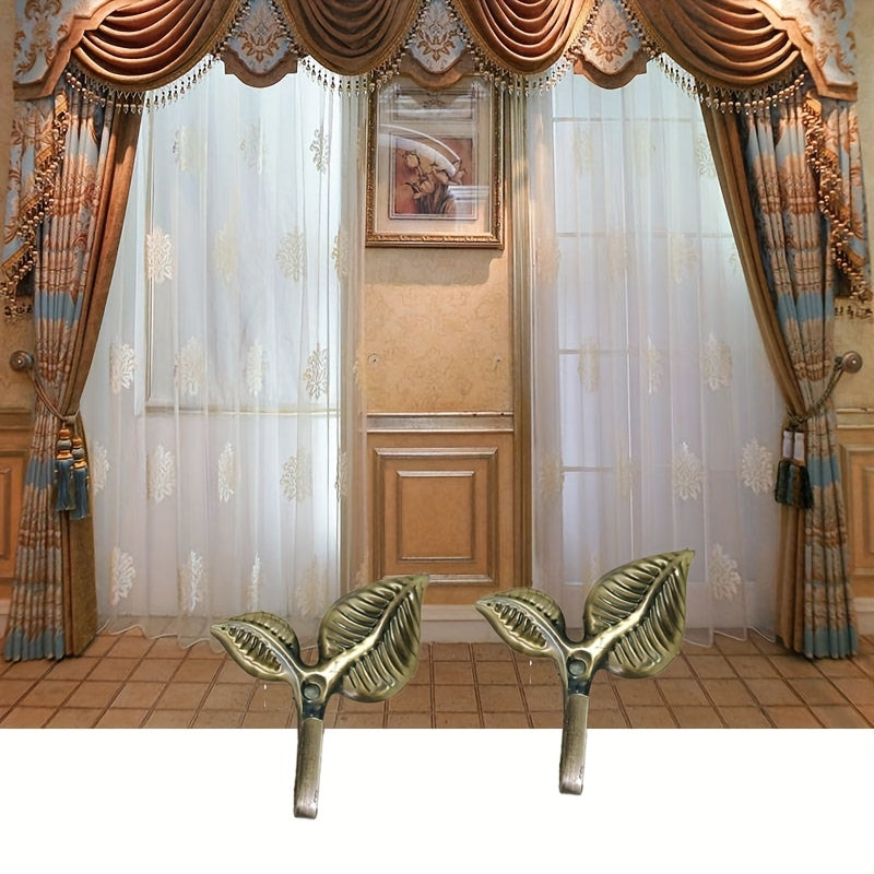 2pcs Metal Curtain Holdbacks Wall Tieback Hangers Home Decor