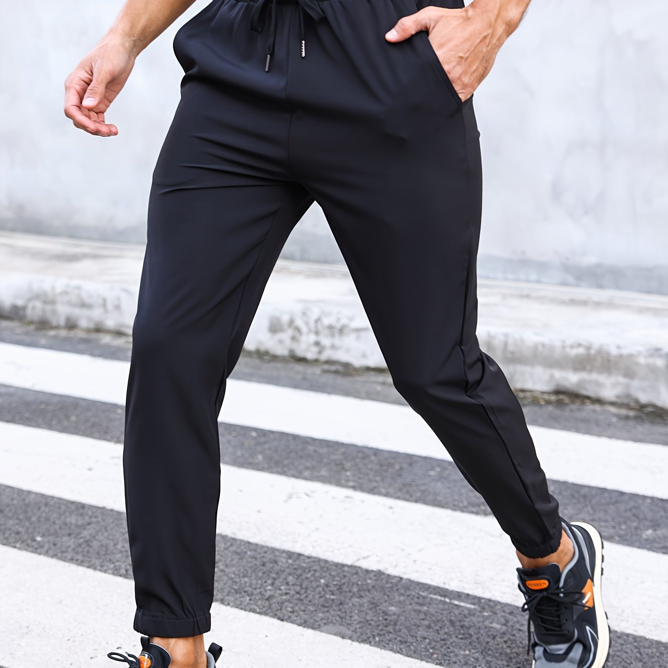 Men's Drawstring Joggers Sports Pants for Hiking Fitness
