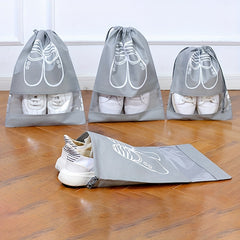 5pcs Non woven Shoe Bags Drawstring Cinch Shoe Storage Bag