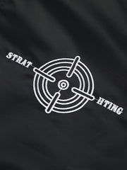 Embroidered Patch Men's Slim Fit Sports Jacket